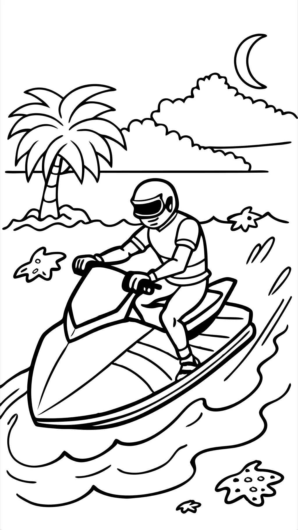 jet ski coloring pages